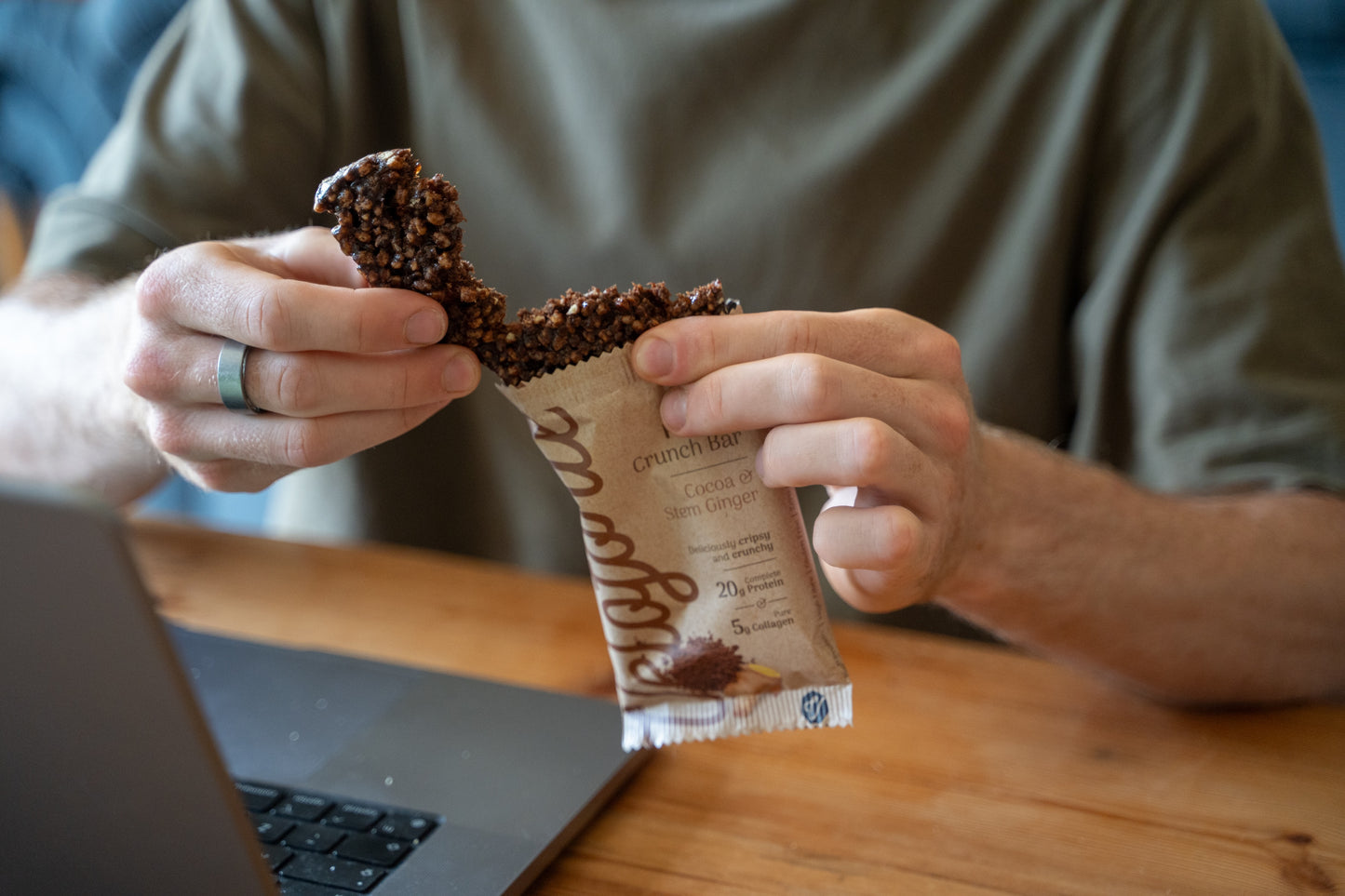 Veloforte - Protein Crunch Bar with Collagen - Cocoa & Stem Ginger