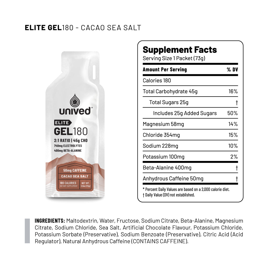 Unived - Elite Gel 180 - Cacao Sea Salt
