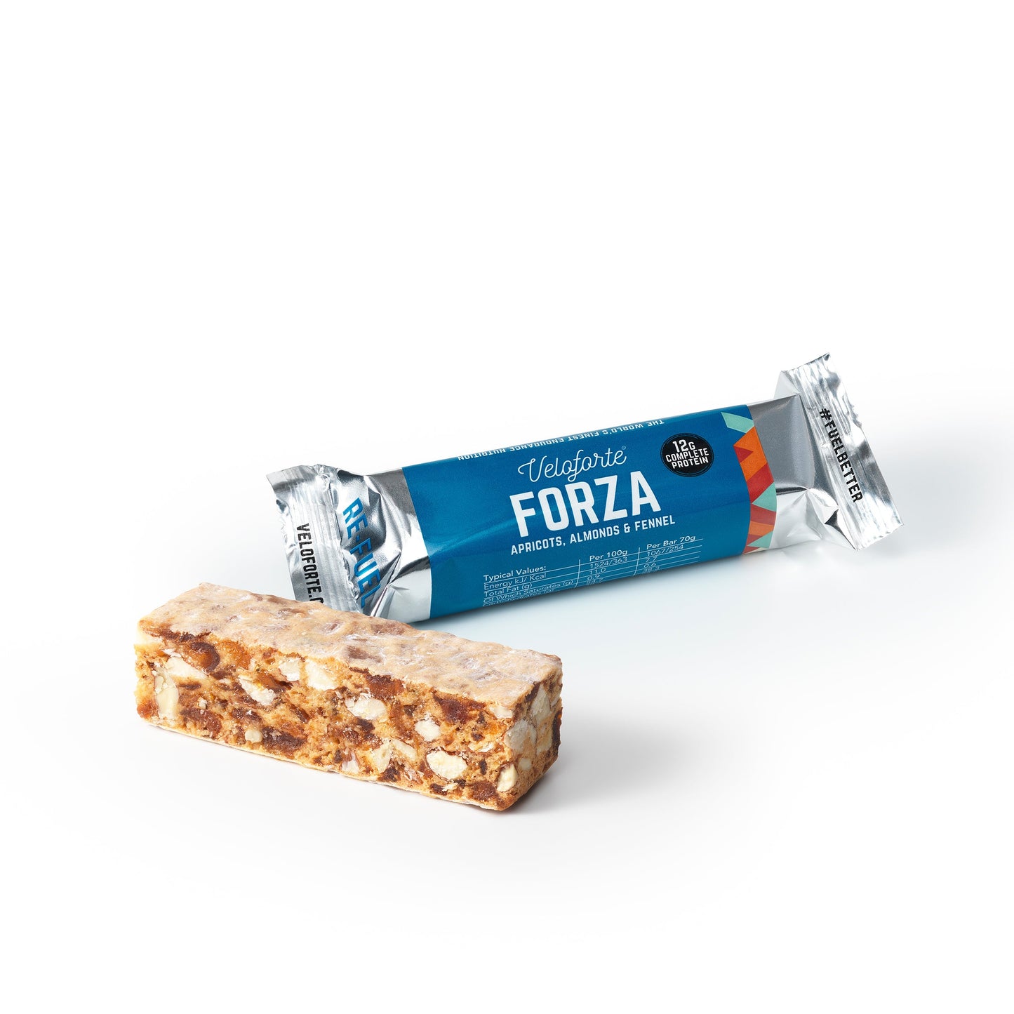 Veloforte - Forza Protein Bar - Apricots, Almonds & Fennel - Box of 24