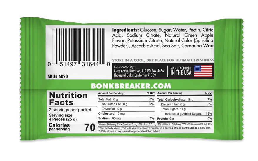 Bonk Breaker - Energy Chews - Green Apple