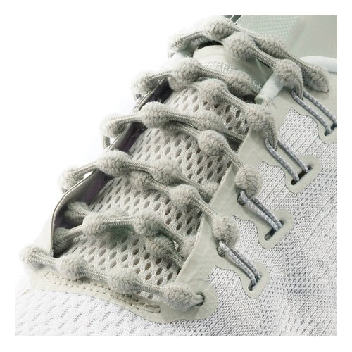 Caterpy - Run No-Tie Shoelaces - Standard (30in / 75cm) - Ghost Grey