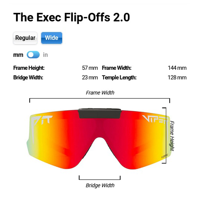 Pit Viper - The Exec Flip-Offs - HDPV Polarized Rainbow - Wide