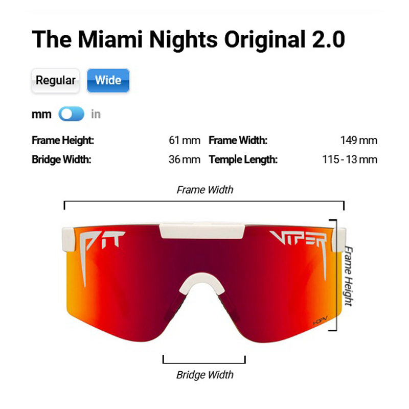 Pit Viper - The Miami Nights Original - HDPV Polarized Rainbow - Wide