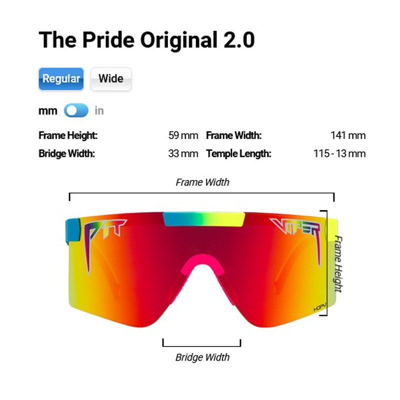 Pit Viper - The Pride Original - HDPV Polarized Rainbow - Regular
