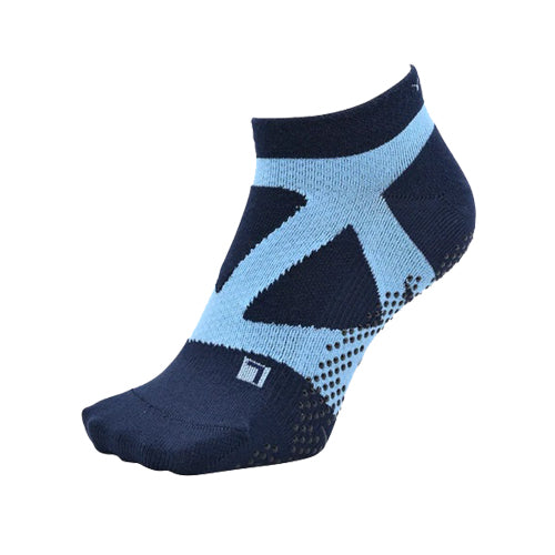 YAMAtune - Spider-Arch Compression - Short Socks - Non-Slip Dots - Navy/Light Blue