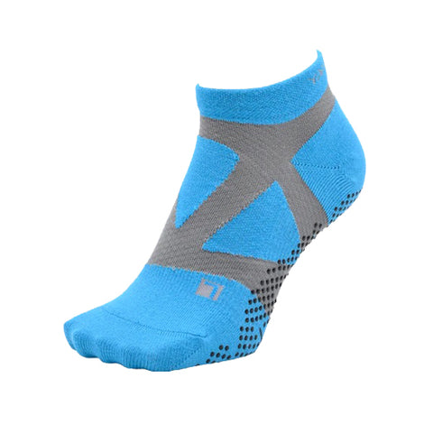 YAMAtune - Spider-Arch Compression - Short Socks - Non-Slip Dots - Turquoise/Grey