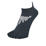 YAMAtune - Track & Field - Short Lightweight 5-Toe Socks - Black/Grey