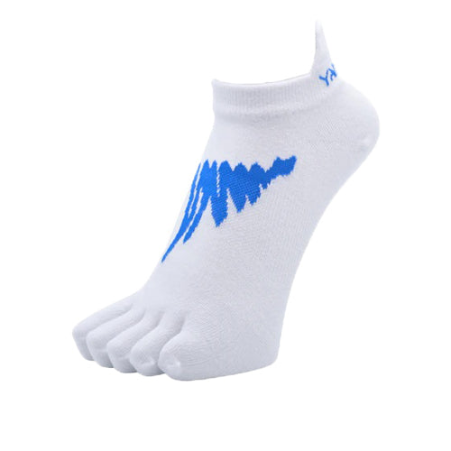 YAMAtune - Track & Field - Short Lightweight 5-Toe Socks - White/Navy