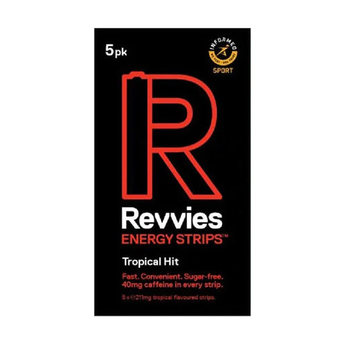 Revvies - Energy Strips - Tropical Hit 40mg Caffeine - Pack of 5