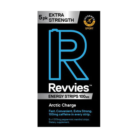 Revvies - Energy Strips - Arctic Charge 100mg Caffeine Extra Strength - Pack of 5