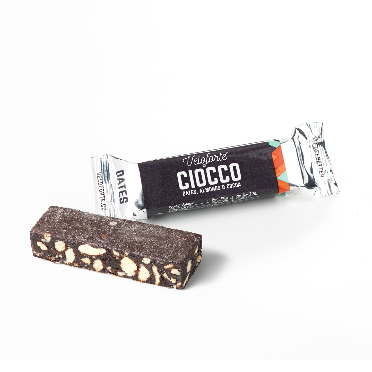 Veloforte - Ciocco Bar - Dates, Almonds & Cocoa - Box of 24