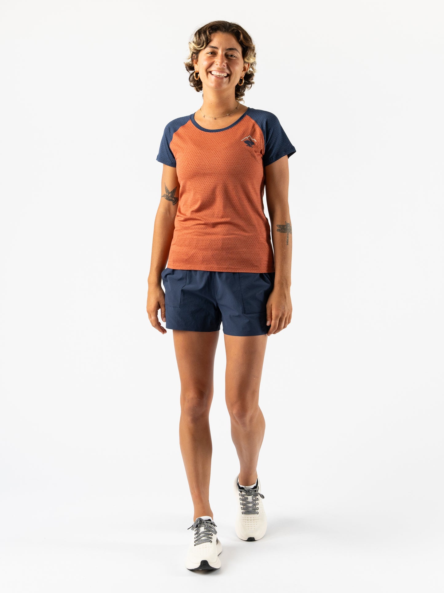 rabbit - EZ Tee Perf SS Trail - Burnt Brick - Women's
