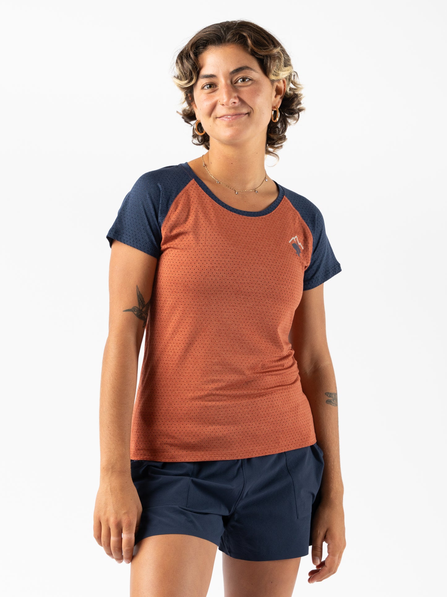 rabbit - EZ Tee Perf SS Trail - Burnt Brick - Women's