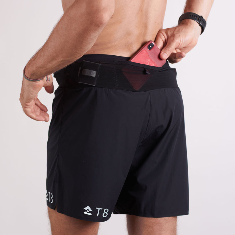 Red Dot Running Company - T8 - Sherpa Shorts V2 - Black - Men's