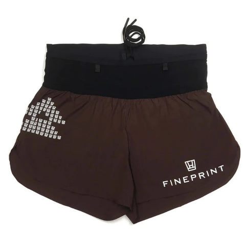 T8 - Sherpa Shorts V2 - Fineprint Coffee -  Limited Edition- Women's