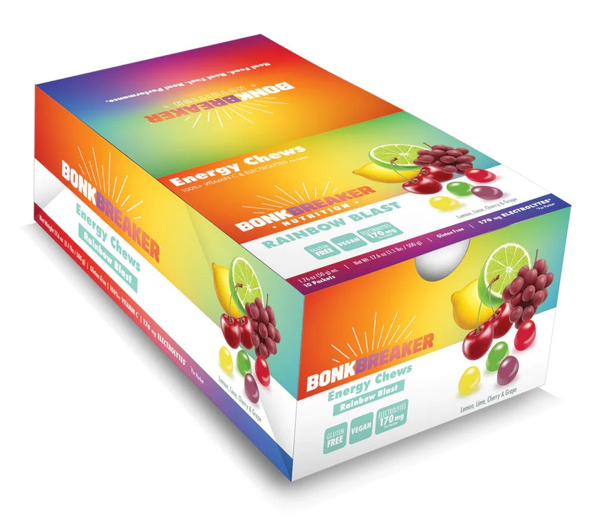 Bonk Breaker Energy Chews Rainbow Blast Red Dot Running Company