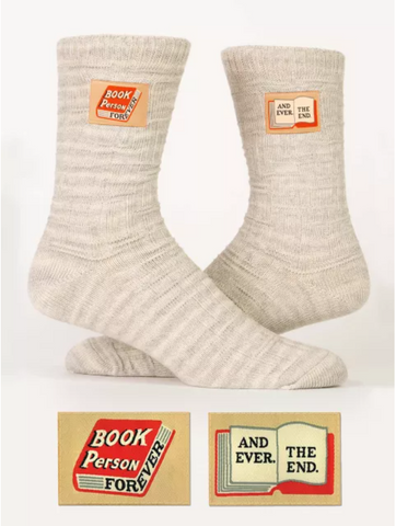 Blue Q - Tag Socks - Book Person Forever
