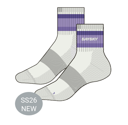 Saysky - Pace Quarter Socks - Purple - Unisex