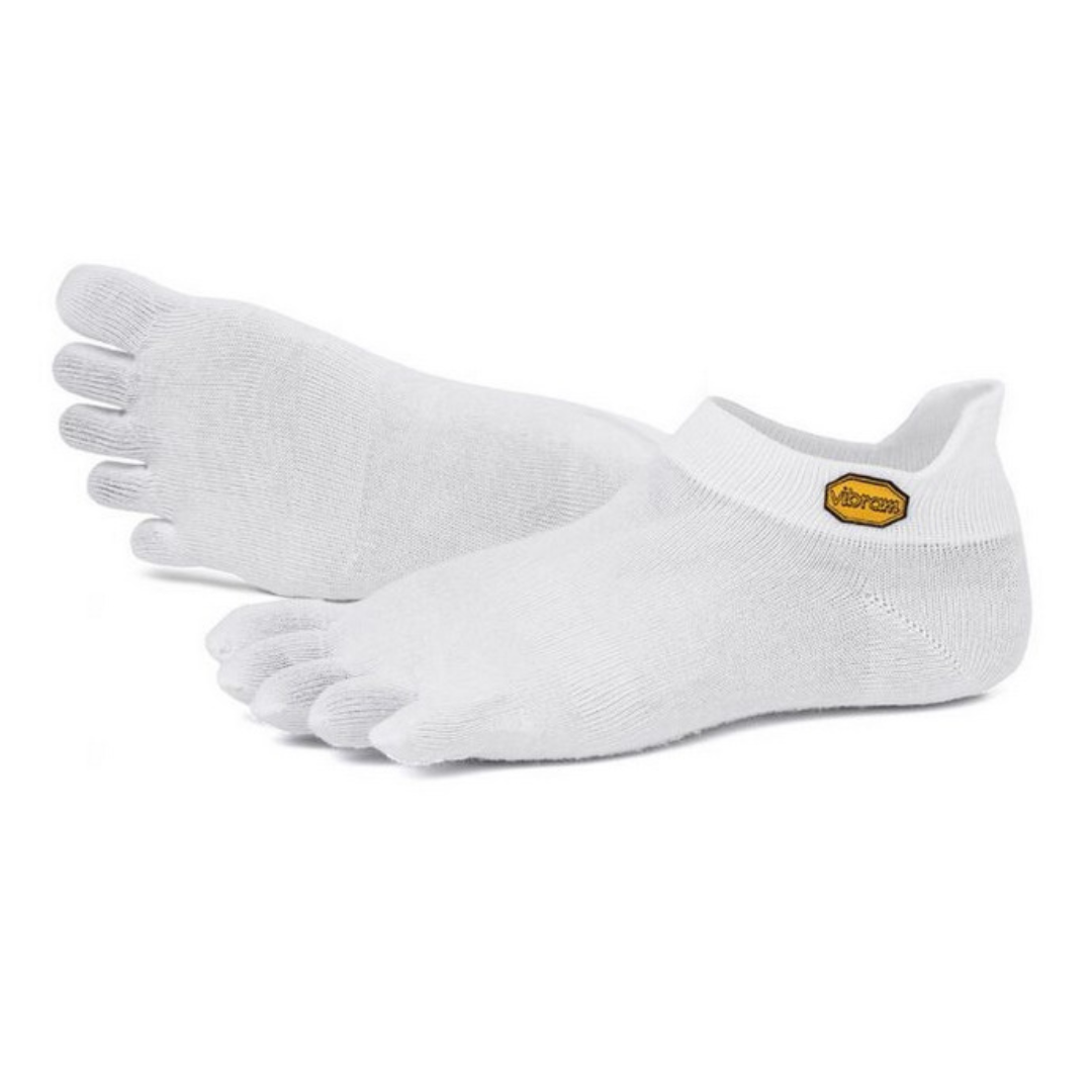 Vibram Five Fingers No Show Toe Socks - White