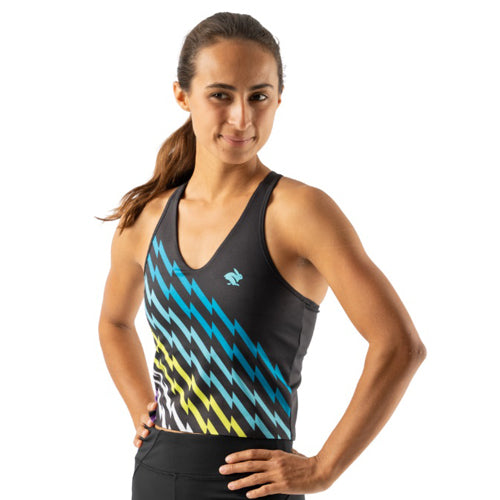 rabbit - Go Time Crop - Multi Lightning - Women's