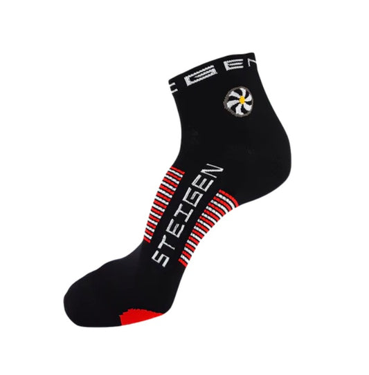 Steigen - 1/4 Length Running Socks - Big Foot - Size 12+ - Black