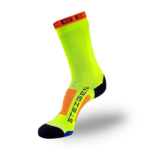 Steigen - 3/4 Length Running Socks - Fluro Yellow