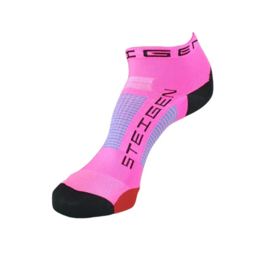Steigen - 1/4 Length Running Socks - Fluro Pink