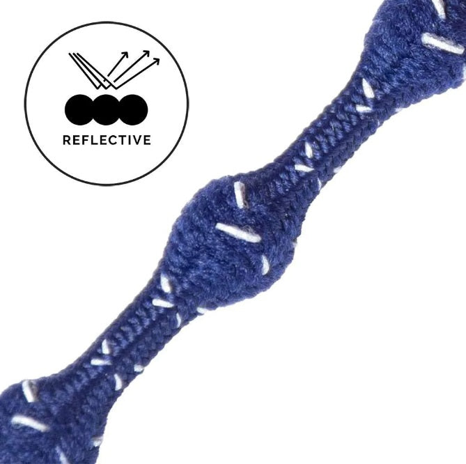 Caterpy - Run No-Tie Reflective Shoelaces - Standard (30in / 75cm) - Midnight Blue