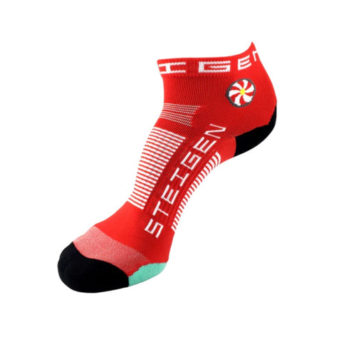 Steigen - 1/4 Length Running Socks - Red