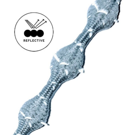 Caterpy - Run No-Tie Reflective Shoelaces - Standard (30in / 75cm) - Ghost Grey