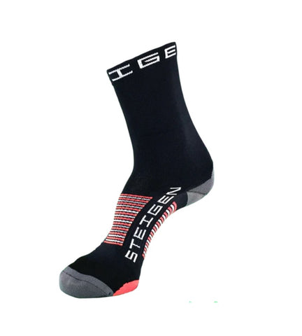 Steigen - 3/4 Length Running Socks - Red Black
