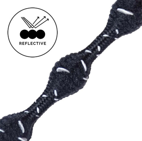 Caterpy - Run No-Tie Reflective Shoelaces - Standard (30in / 75cm) - Jaguar Black