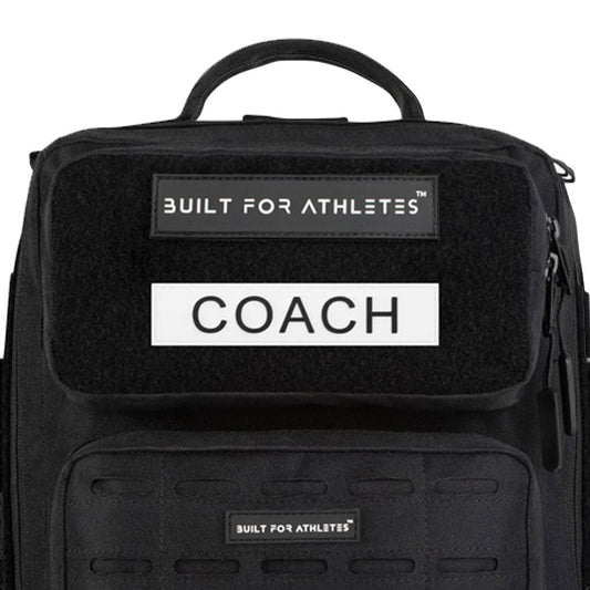 Built for Athletes - Patch - Coach - White with Black Text