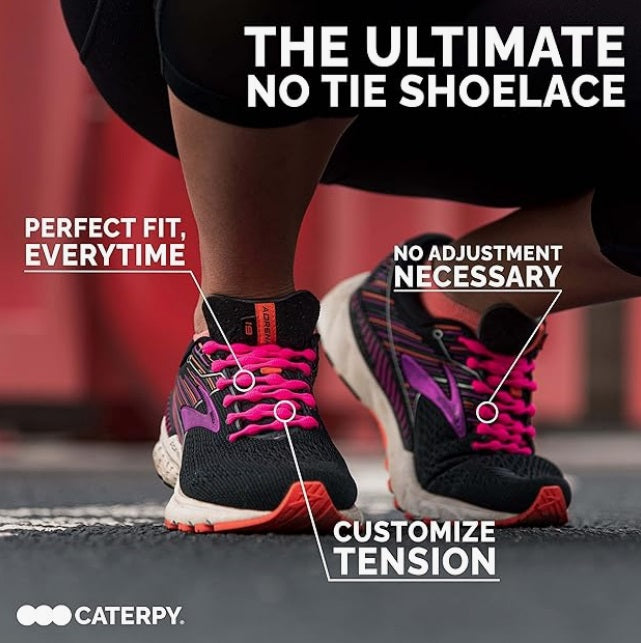Caterpy - Run No-Tie Shoelaces - Standard (30in / 75cm) - Purple Haze