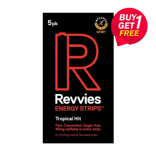 Revvies - Energy Strips - Tropical Hit 40mg Caffeine - Pack of 5