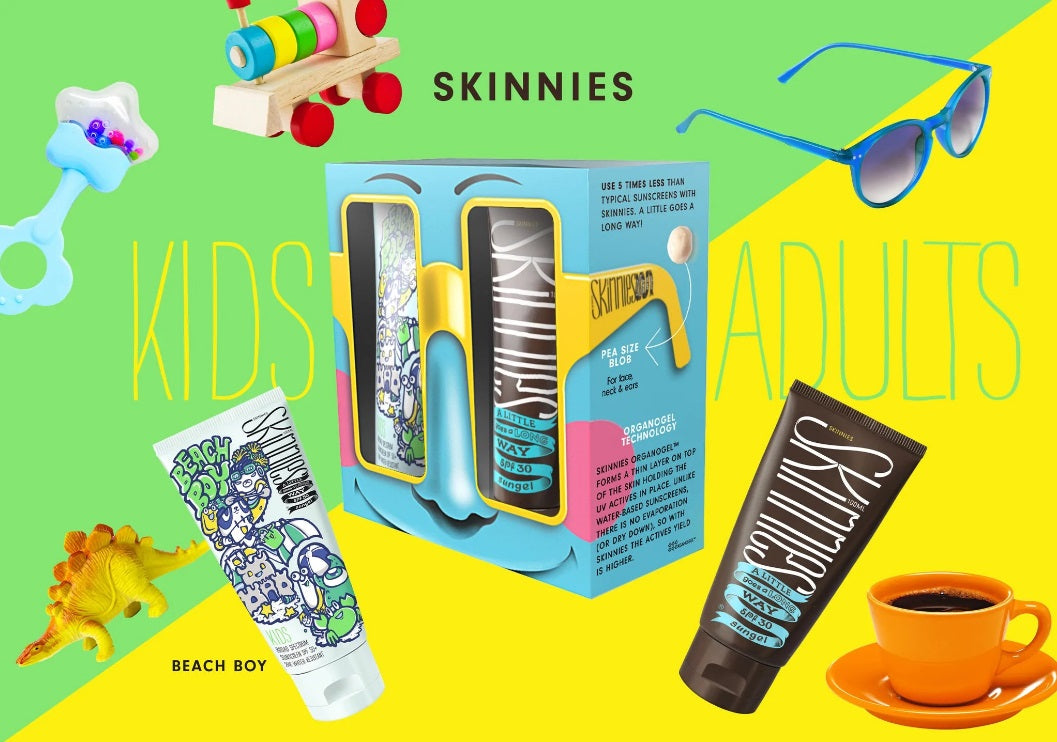 Skinnies - SPF50 & SP30 - 2x 100ml Tube - Family Twin Pack