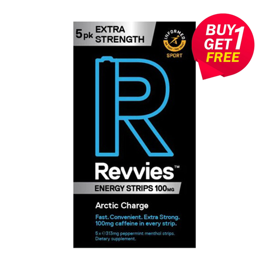 Revvies - Energy Strips - Arctic Charge 100mg Caffeine Extra Strength - Pack of 5