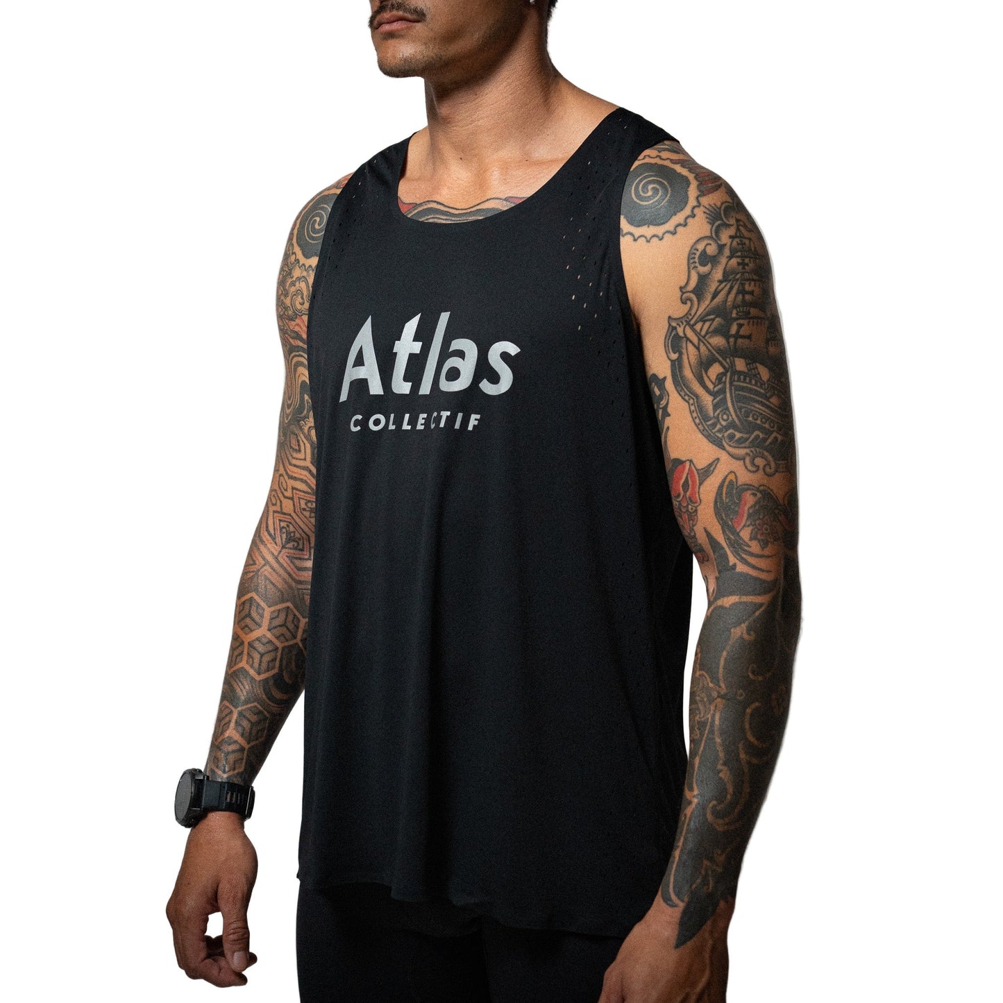 Atlas Collectif - Illumi Trax Running Tank - Black - Men's