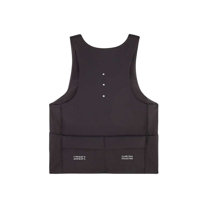 Atlas Collectif - Illumi Trax WMNS Running Crop Tank - Black - Women's