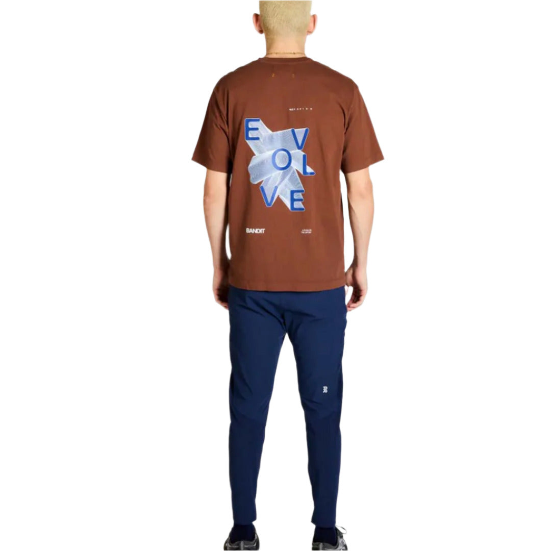 Bandit Running - Cylinder Evolve Cotton Tee - Deep Amber Brown - Unisex