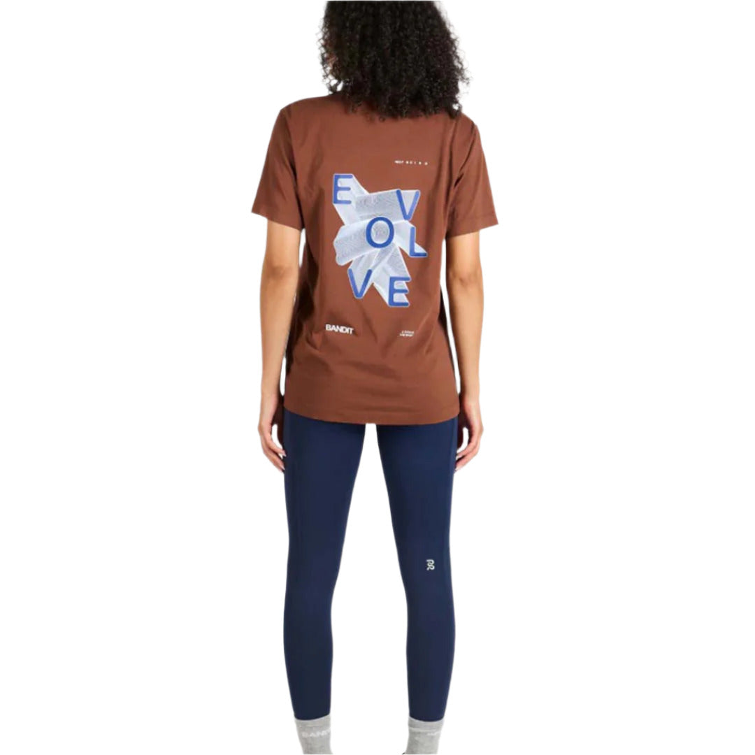 Bandit Running - Cylinder Evolve Cotton Tee - Deep Amber Brown - Unisex