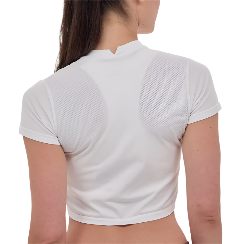 Bandit Running - Mercury Seamless™ Crop Tee - White - Women's