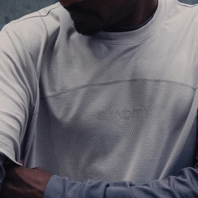 Bandit Running - Micromesh™ Reflecto Stitch™ Run Tee - Ash - Men's
