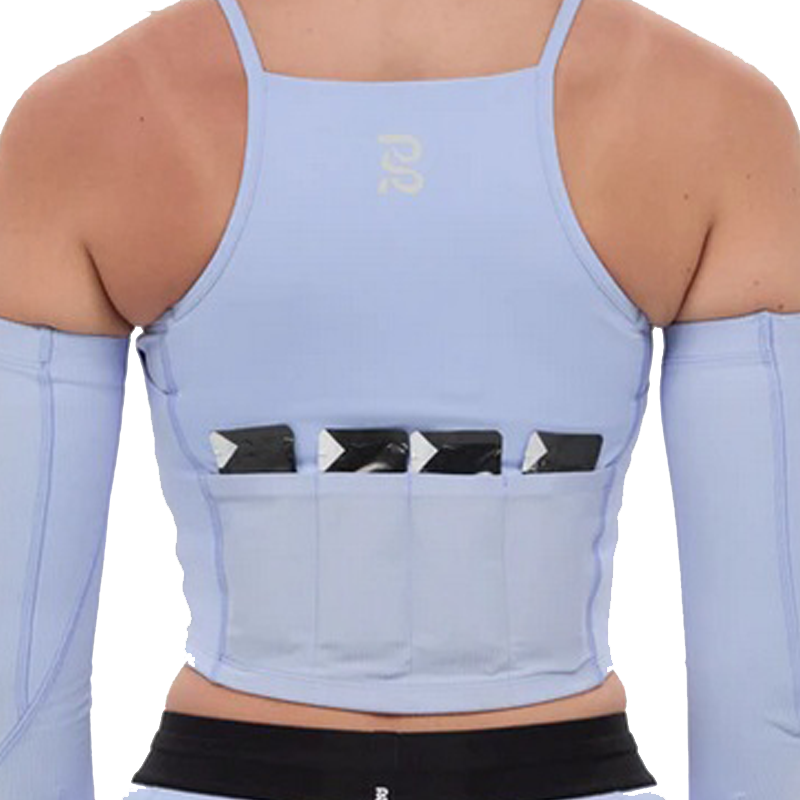 Bandit Running - Stamina™ 7 Pocket Nova Crop - Breeze Blue - Women's