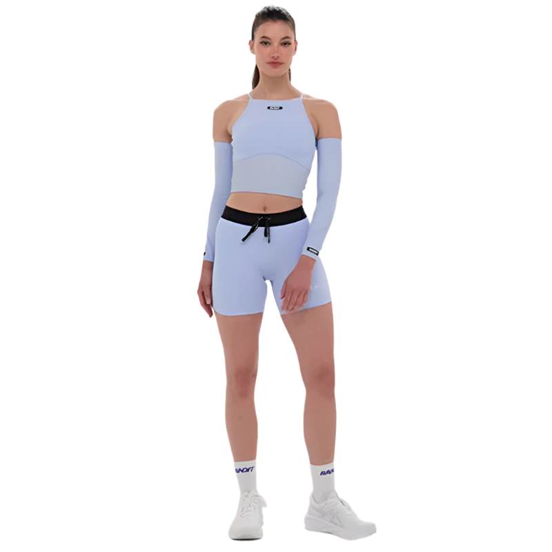 Bandit Running - Stamina™ 7 Pocket Nova Crop - Breeze Blue - Women's
