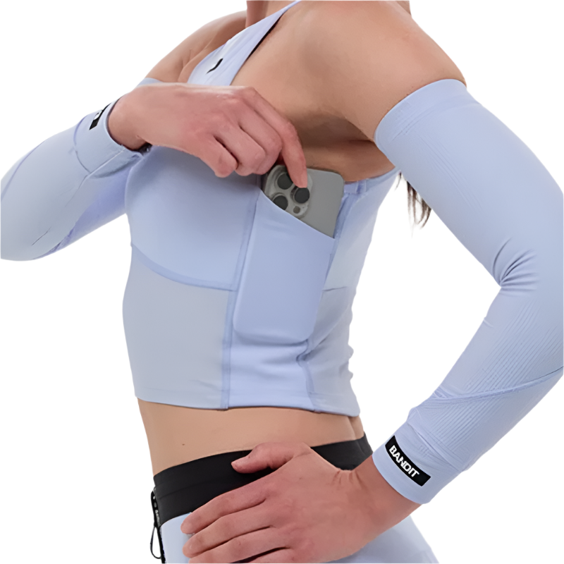 Bandit Running - Stamina™ 7 Pocket Nova Crop - Breeze Blue - Women's