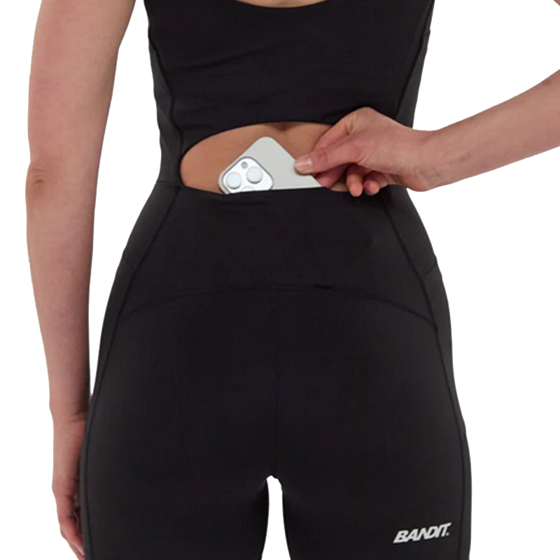 Bandit Running - Stamina™ Square Neck One Piece - Black - Women's