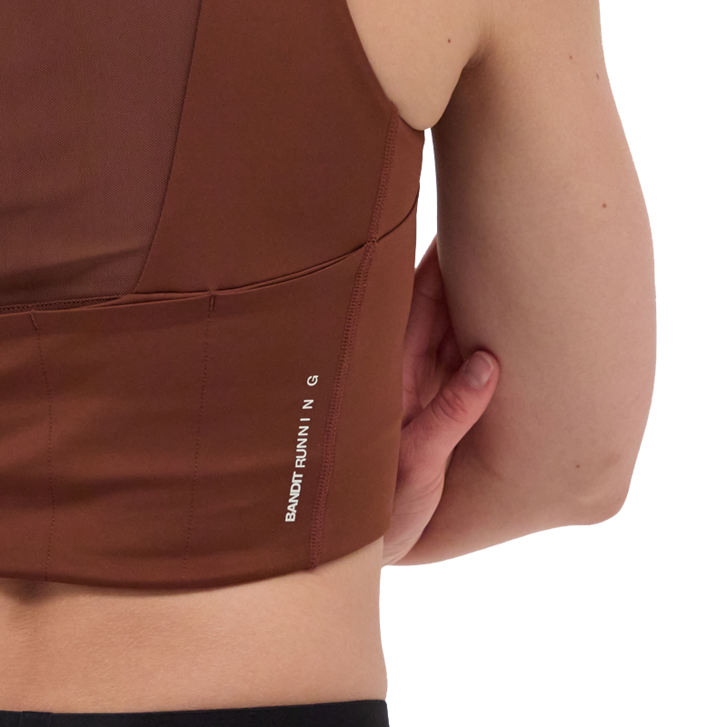 Bandit Running - Stamina™ Vela Race Crop - Coffee Bean - Women's