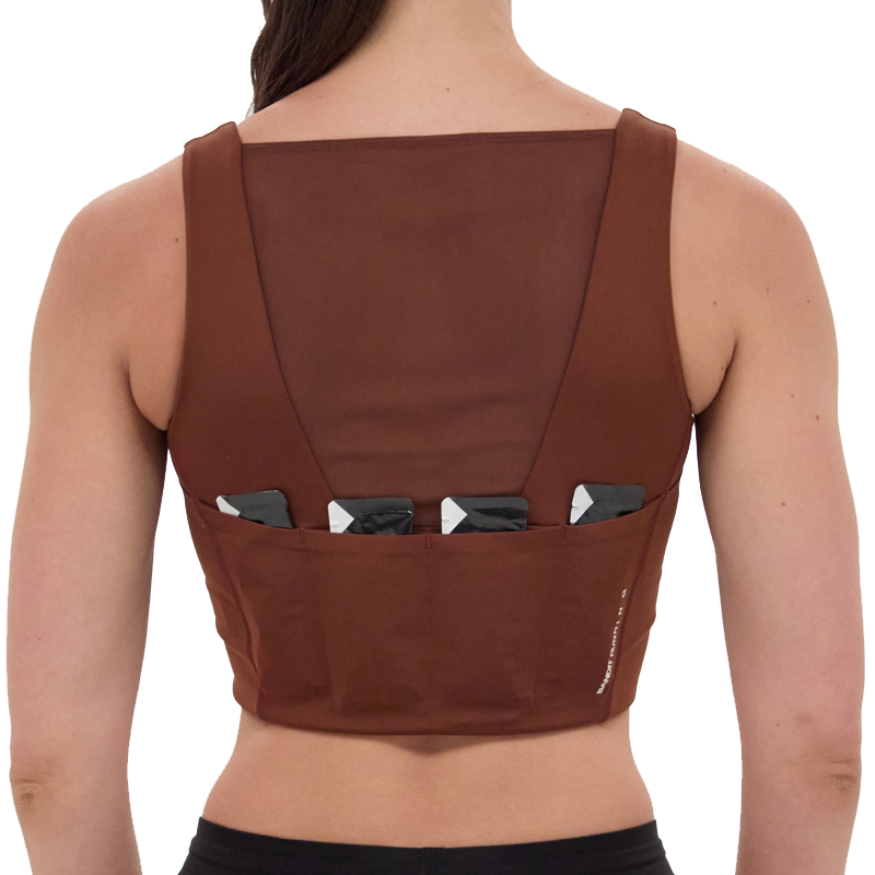 Bandit Running - Stamina™ Vela Race Crop - Coffee Bean - Women's