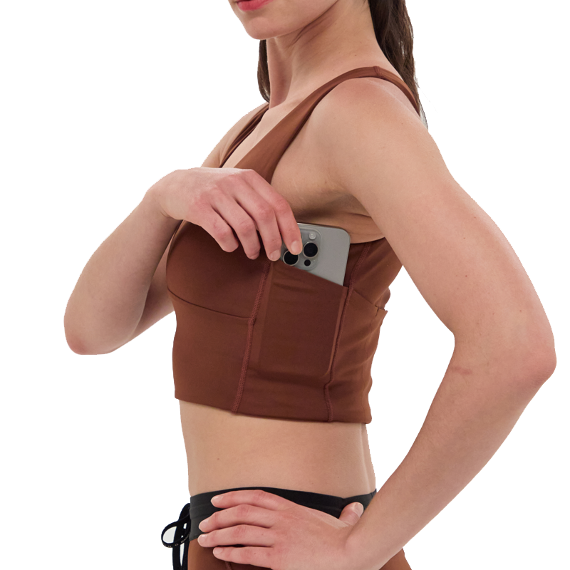 Bandit Running - Stamina™ Vela Race Crop - Coffee Bean - Women's